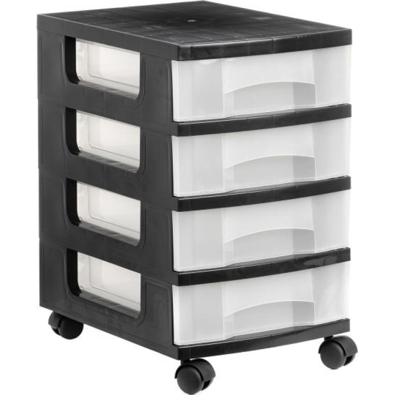 1104R CS TL cajonera para oficina Negro Plástico