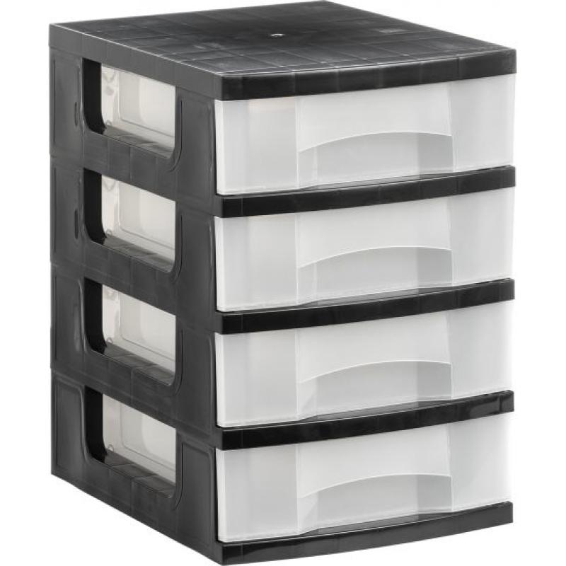 1104 CS TL cajonera para oficina Negro Plástico