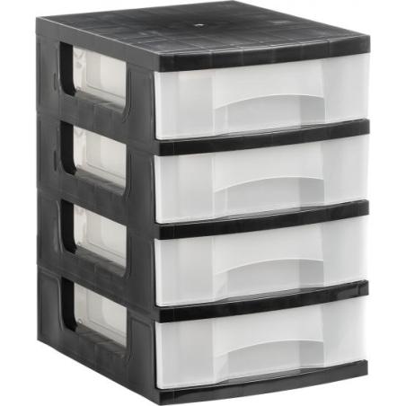1104 CS TL cajonera para oficina Negro Plástico