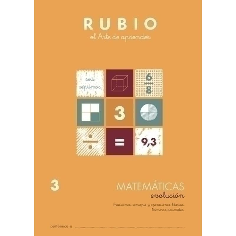CUADERNO RUBIO A4 MATEMATIC. EVOLUCION 3 - Pack de 10 unidades