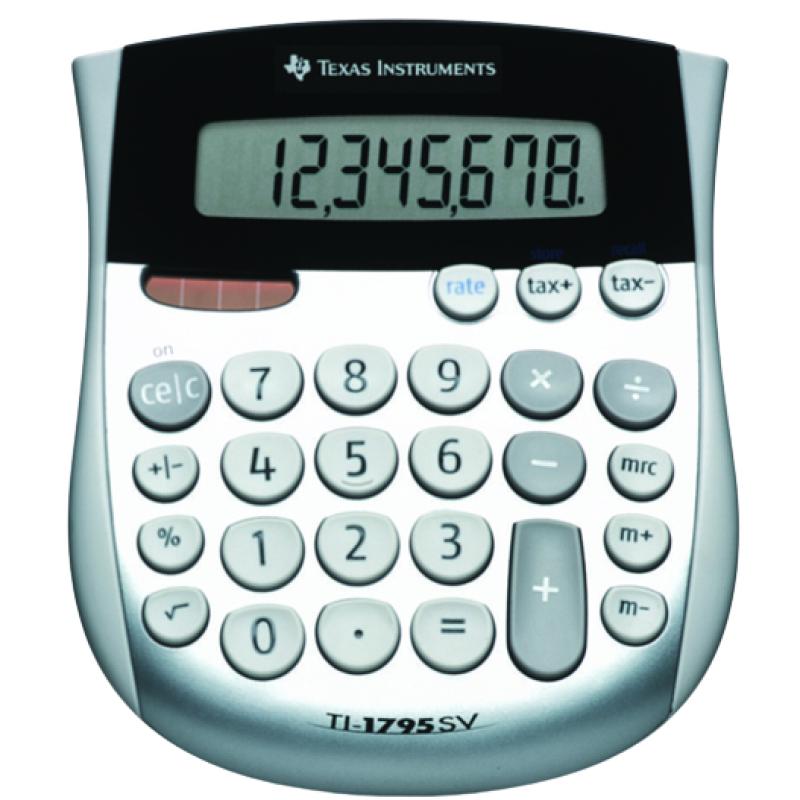 TI-1795 SV calculadora Escritorio Calculadora básica Negro, Plata, Blanco