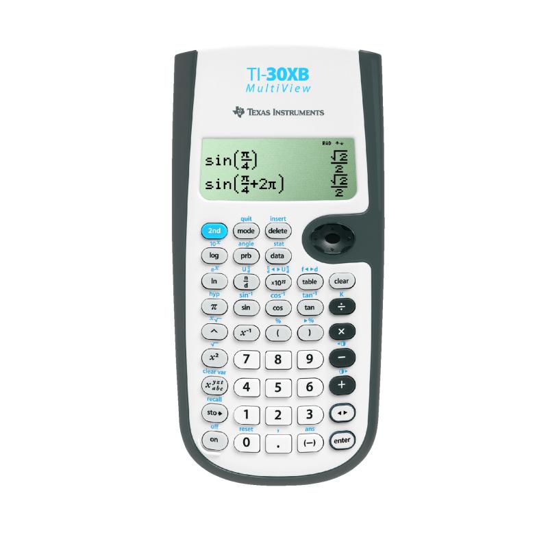 TI-30XB MultiView calculadora Bolsillo Calculadora científica Gris, Blanco
