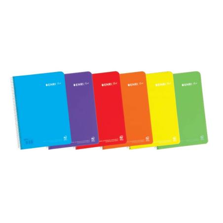 400133618 cuaderno y block 80 hojas Azul, Verde claro, Naranja, Rojo, Violeta, Amarillo