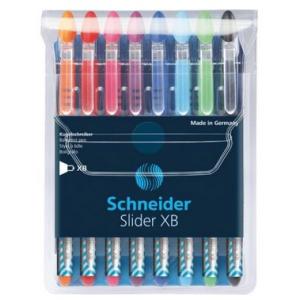 Slider Basic Negro, Azul, Azul claro, Verde claro, Naranja, Rosa, Rojo, Violeta Bolígrafo Extra-grueso 8 pieza(s)