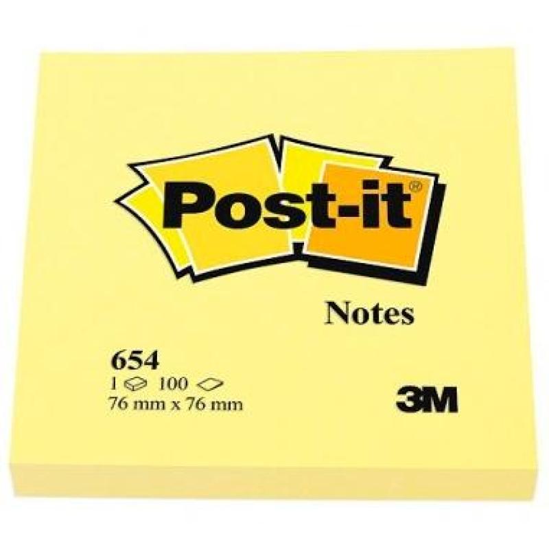 POST-IT BLOCS NOTAS 654 CANARY YELLOW 76X76 PACK 12 + 12 -24U-