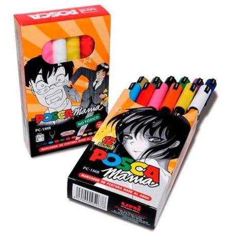 UNIBALL MARCADOR POSCA MANÍA PC-1MR/12P C/SURTIDOS EN ESTUCHE DE 12