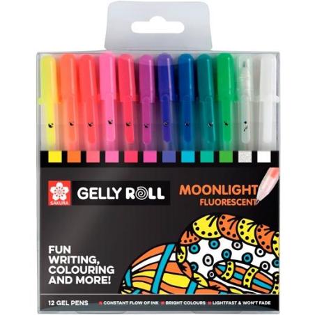 TALENS SAKURA ESTUCHE DE 12 BOLÍGRAFOS GELLY ROLL MOONLIGHT COLORES SURTIDOS