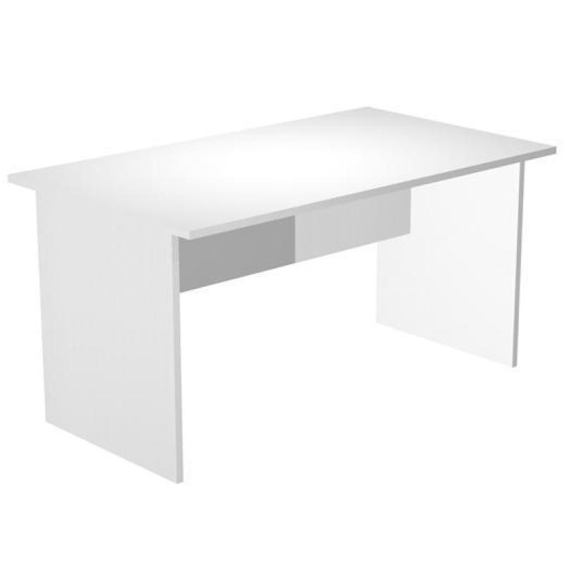 ARTEXPORT MESA ESCRITORIO PRESTO 140 CON PATAS PANEL LATERALES TABLERO DE 22MM BLANCO