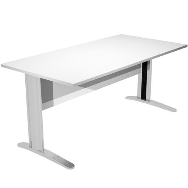 ARTEXPORT MESA ESCRITORIO PRESTO 160 CON PATAS DE METAL TABLERO 22MM BLANCO
