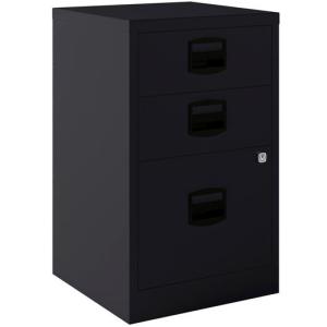 BISLEY ARCHIVADOR METALICO 2 CAJONES PERSONALES + 1 CAJÓN ARCHIVO A4 FONDO 40CM ANTRACITA