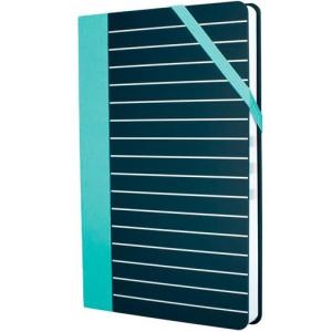 MILAN LIBRETA PAPERBOOK MEDIANA 208 PAG CIERRE CON GOMA 21X14,6X1,6 CM STRIPE -PACK 5U-