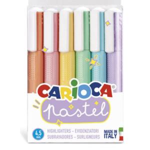 Pastel marcador 6 pieza(s) Punta de cincel Azul, Verde, Naranja, Pastel, Rosa, Púrpura, Amarillo