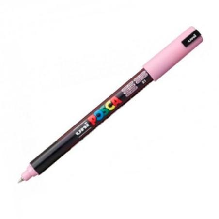 UNIBALL MARCADOR POSCA PC-1MR NO PERMANENTE PUNTA EXTRAFINA 0.7MM ROSA CLARO