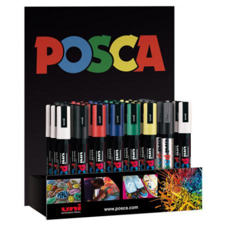 ROTUL.UNI-POSCA PC-5M EXPOSITOR de 36