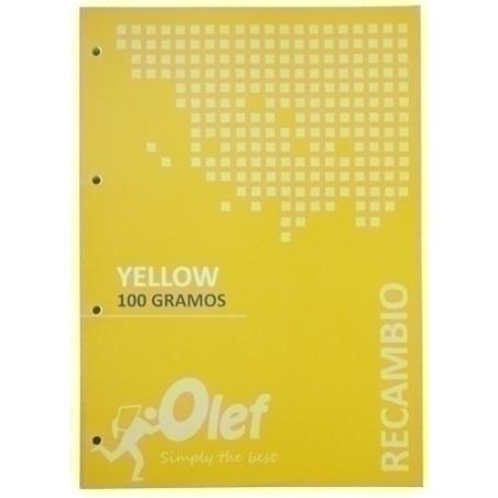 RECAMBIO OLEF A4 80h 4 TAL. CD.5 AMARILL - Pack de 5 unidades
