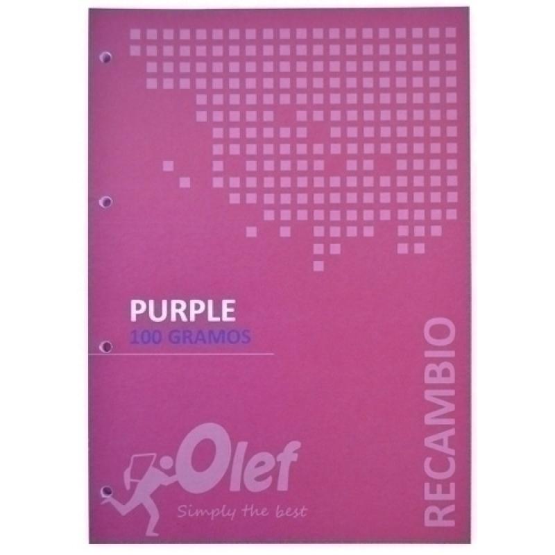 RECAMBIO OLEF A4 80h 4 TAL. CD.5 VIOLETA - Pack de 5 unidades