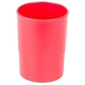 PORTA LAPICES PLASTICO REDONDO ROJO