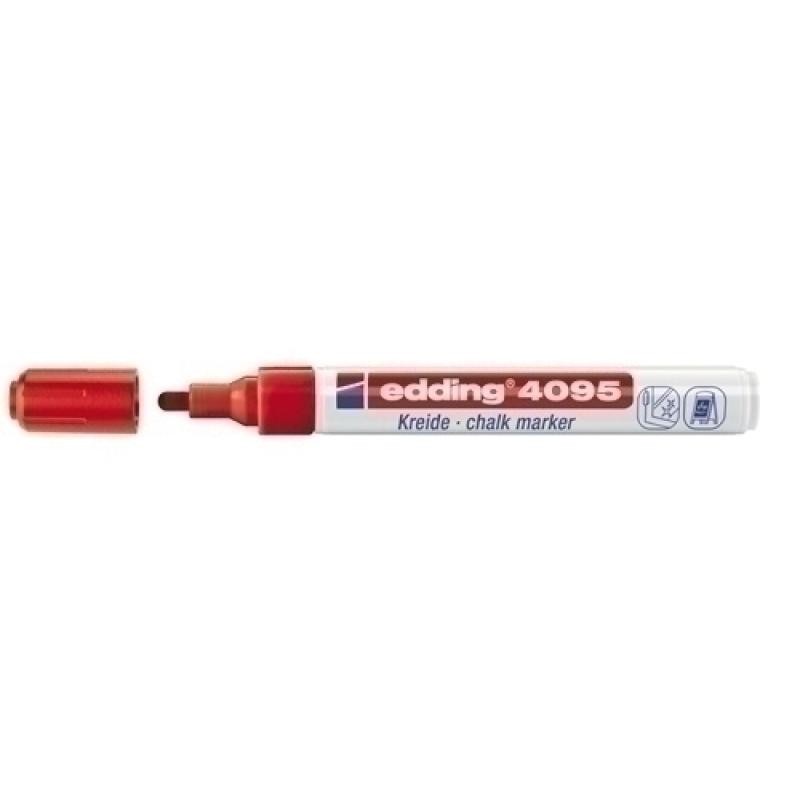 Pack 10 Unid. ROTUL.EDDING 4095 TIZA LIQ.ROJO 409502