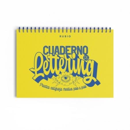 RUBIO CUADERNO DE LETTERING PRACTICA CALIGRAFÍA CREATIVA PASO A PASO