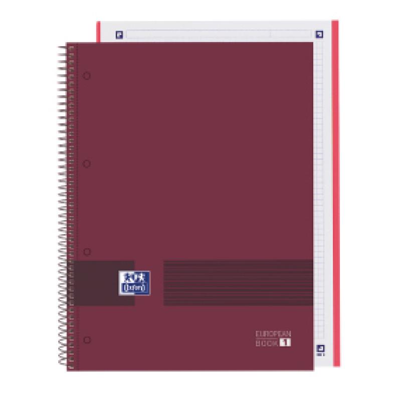 400159030 cuaderno y block A4+ 80 hojas Borgoña