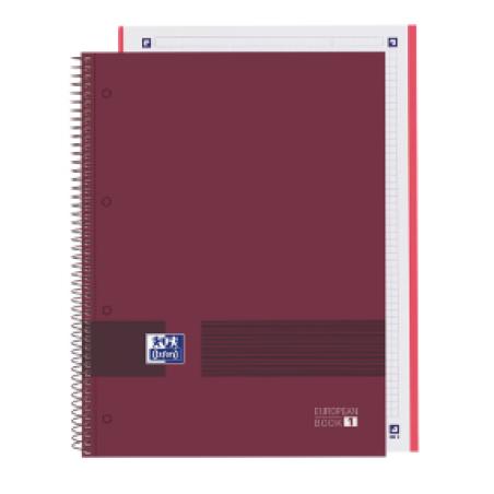 400159030 cuaderno y block A4+ 80 hojas Borgoña