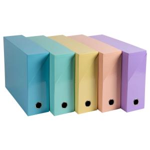 Aquarel caja archivador 800 hojas Coral, Azul claro, Verde claro, Mauve, Amarillo Cartón