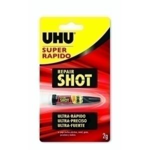 PEGAMENTO UNIV. UHU REPAIR SHOT 2 g - Pack de 12 unidades