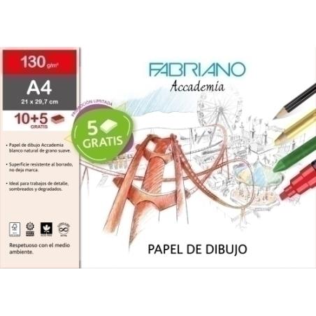 LAMINAS DIBUJO FABRIANO A4 LISA B/10 - Pack de 10 unidades