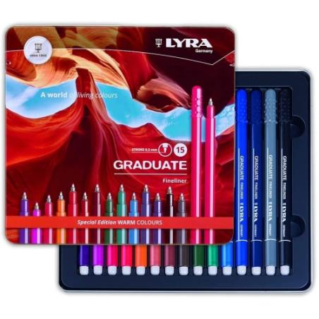 ROTUL.LYRA GRADUATE FINELINER WARM E.15 - Pack de 5 unidades