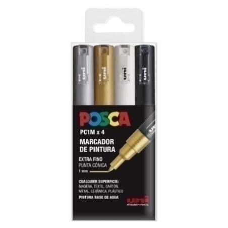 ESTUCHE 4 UDS. PC1M GSWB POSCA UNIBALL 182634669