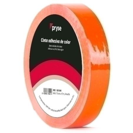 CINTA ADHESIVA PRYSE OPP 19x63 NARANJA - Pack de 6 unidades