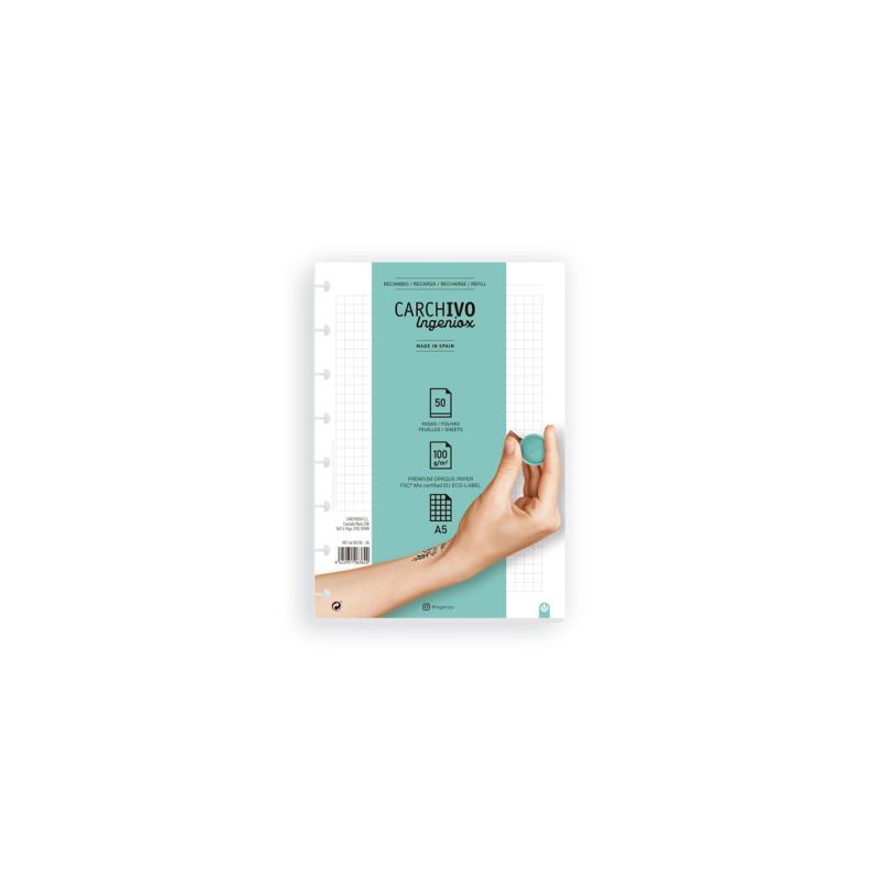 66105105 papel de cuaderno 150 x 210 mm (A5) 50 hojas