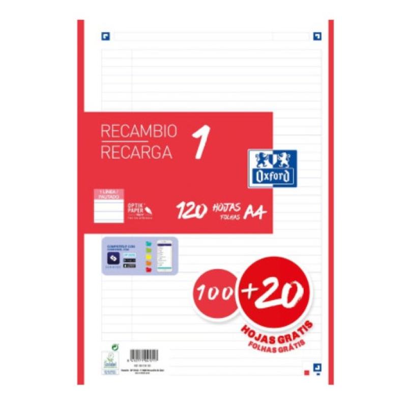 400158166 papel de cuaderno 210 x 297 mm (A4) 120 hojas