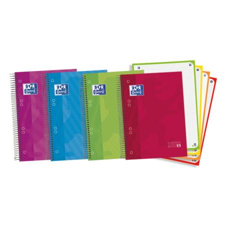 Europeanbook 4 cuaderno y block A5 120 hojas Colores surtidos - Pack 5 Unidades - 100430568