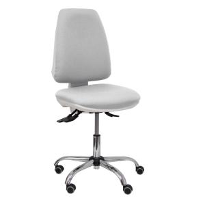 Silla Elche blanca asincro bali gris claro ruedas de parqué