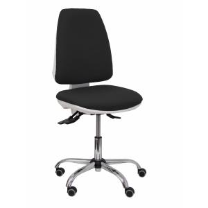 Silla Elche blanca asincro bali negro ruedas de parqué
