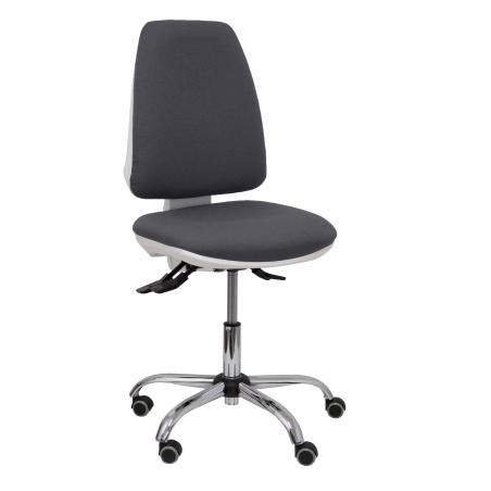 Silla Elche blanca asincro bali gris oscuro ruedas de parqué