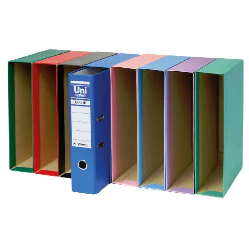 CAJA FOLIO EN COLOR VERDE VITAL UNISYSTEM COLOR 17221023 Pack 12 Unid
