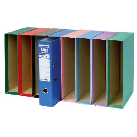 CAJA FOLIO EN COLOR VERDE VITAL UNISYSTEM COLOR 17221023 Pack 12 Unid