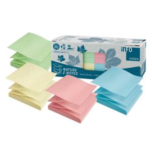 C. 12 TACOS Z NOTAS ADH RECICLADAS COLOR. 75X75