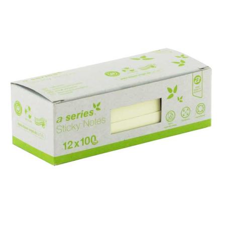 C. 12 BLOC NOTAS ADH A-SERIES RECICLADAS AM 50X40