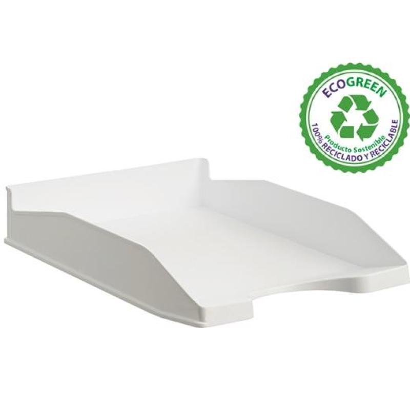 ARCHIVO 2000 BANDEJA ECOGREEN APILABLE 3 POSICIONES 345X255X60MM RECICLADO BLANCO PASTEL 742 BL PS Pack 6 Unid.