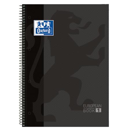 Europeanbook 1 cuaderno y block A4 80 hojas Negro 100430269 Pack 5 Unid