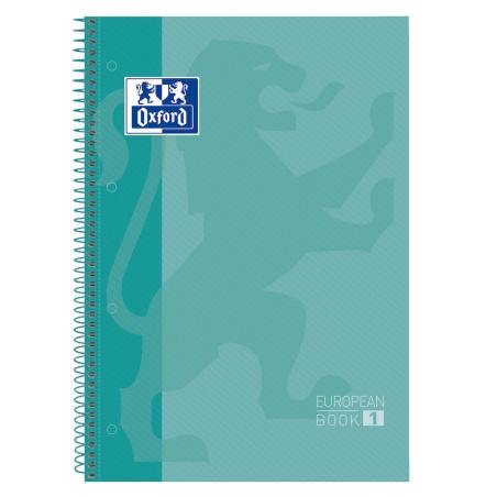 Europeanbook 1 cuaderno y block A4+ 80 hojas Color menta 400040983 Pack 5 Unid