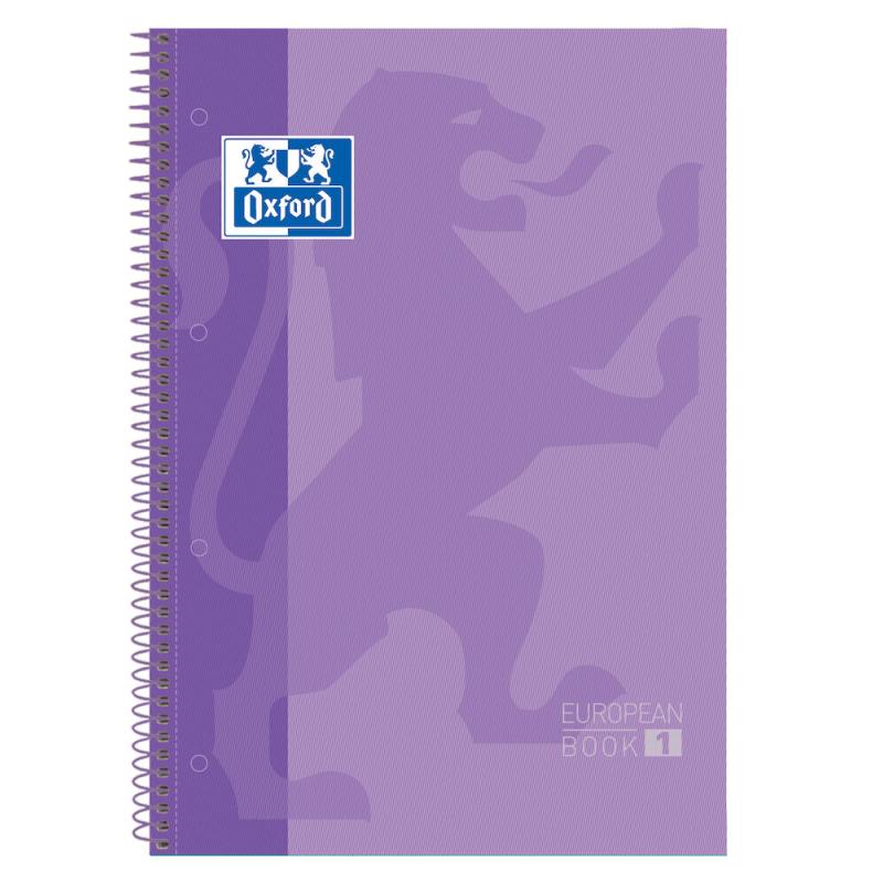 Europeanbook 1 cuaderno y block A4 80 hojas Púrpura 100430201 Pack 5 Unid