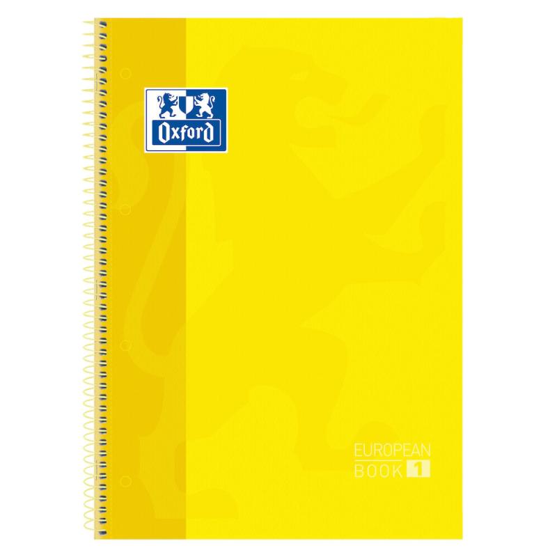 Europeanbook 1 cuaderno y block A4 80 hojas Amarillo 100430200 Pack 5 Unid