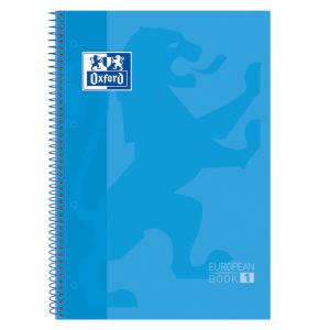 Europeanbook 1 cuaderno y block A4+ 80 hojas Azul 400028276 Pack 5 Unid