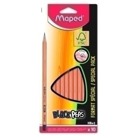 LAPIZ MAPED BLACK PEPS - HB B/10 - Pack de 12 unidades