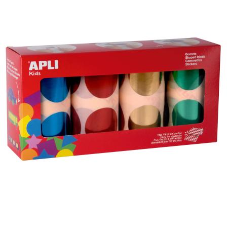 18303 etiqueta autoadhesiva Alrededor Permanente Azul, Verde, Metálico, Rojo, Amarillo