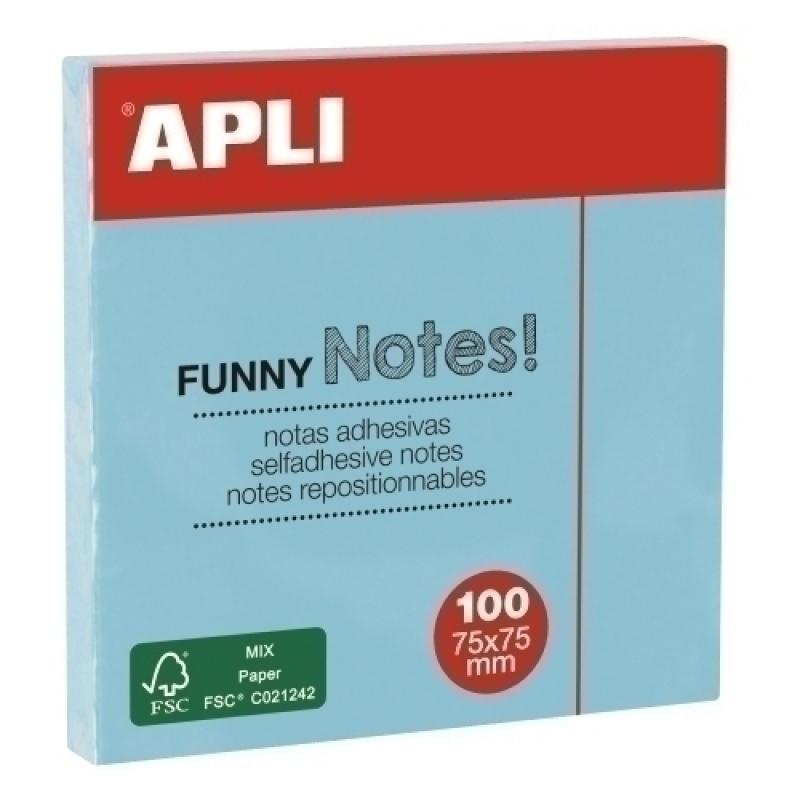 TACO NOTAS APLI 75x75PASTEL AZ - Pack de 12 unidades